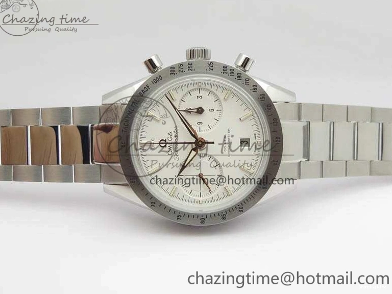 0218 Speedmaster ’57 Co-Axial OMF 1:1 Best Edition White Dial RG Markers On SS Bracelet A WellDesigned 8144